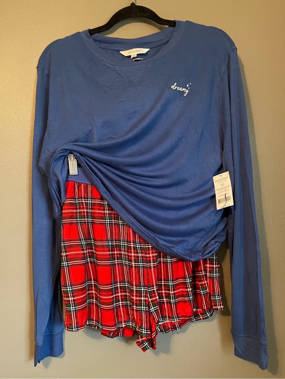 NWT Honeydew Sz XL Dreamy Sugar Sweetheart Long Sleeve Shortie 2-Piece Set R $64
